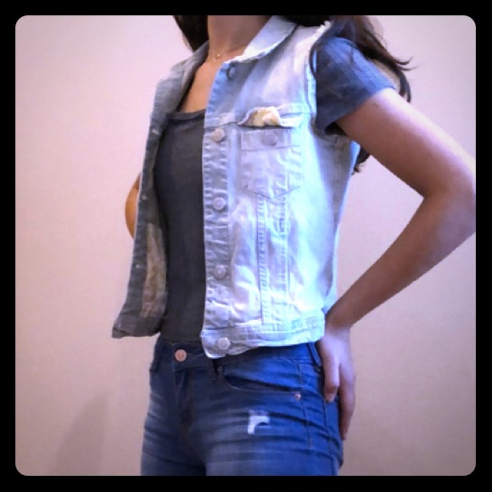 Striped Denim jacket